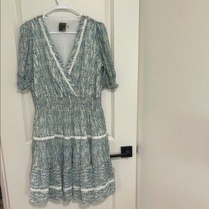 Taylor Green Wrap Tiered Sundress